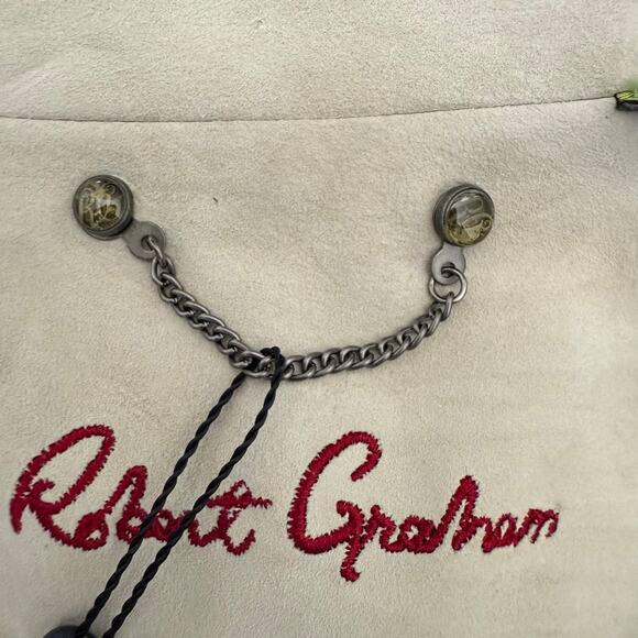 Robert Graham Casual Cream Suede Sport Coat Blazer Jacket Size 40 - Picture 12 of 16